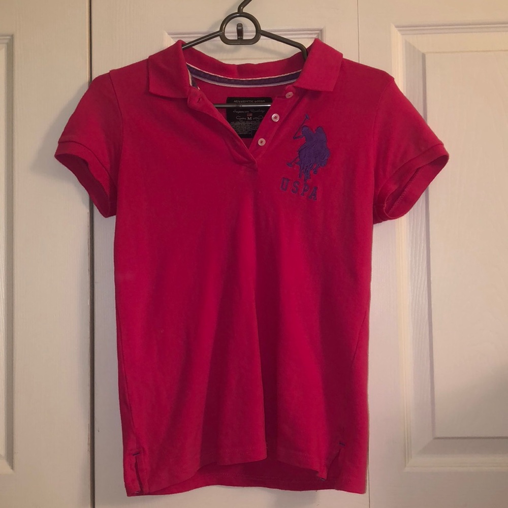 US Polo Assoc. Pink Short Sleeve Polo
